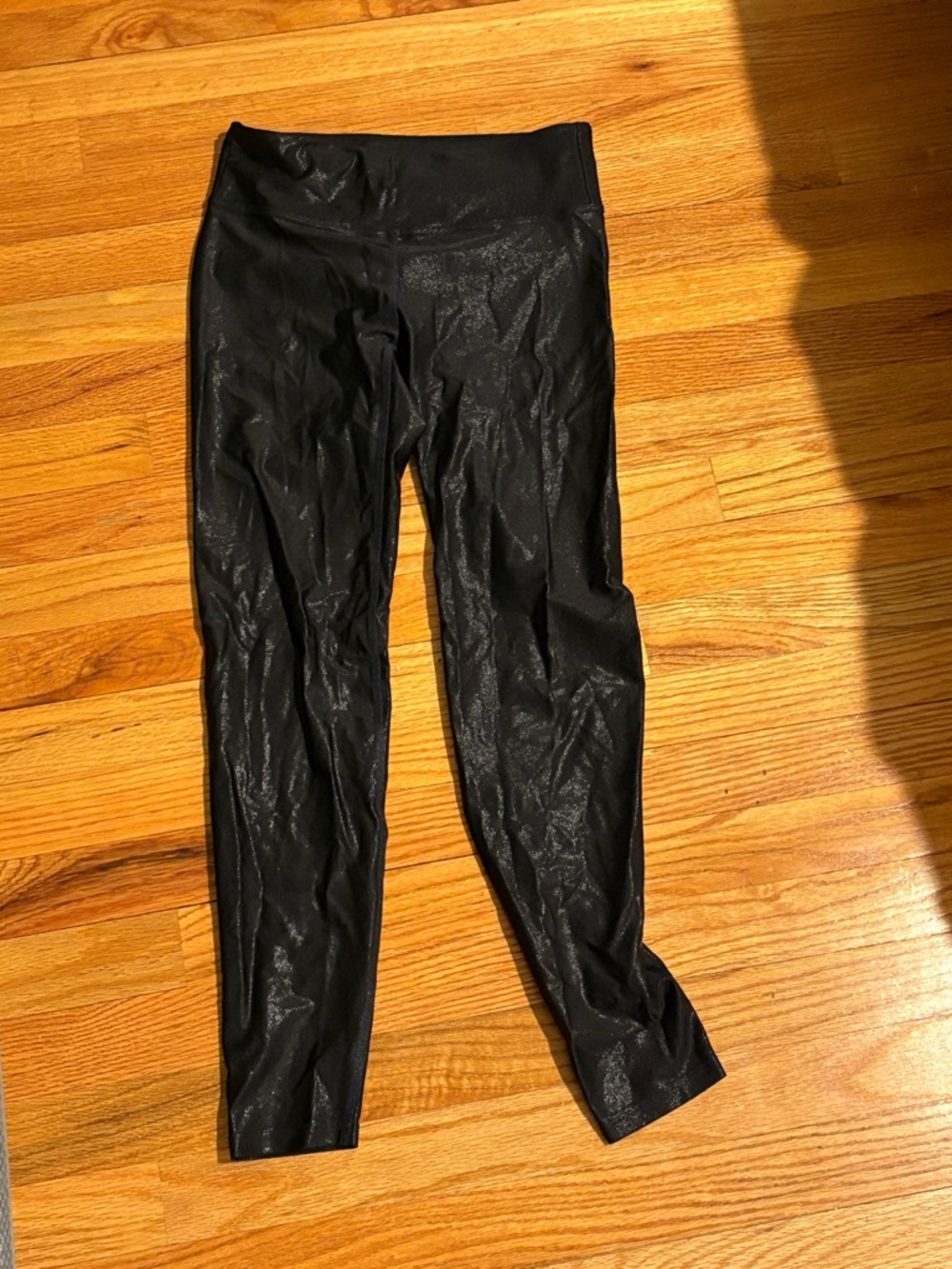 Heroine Sport Black Athletic Leggings with Subtle Sheen